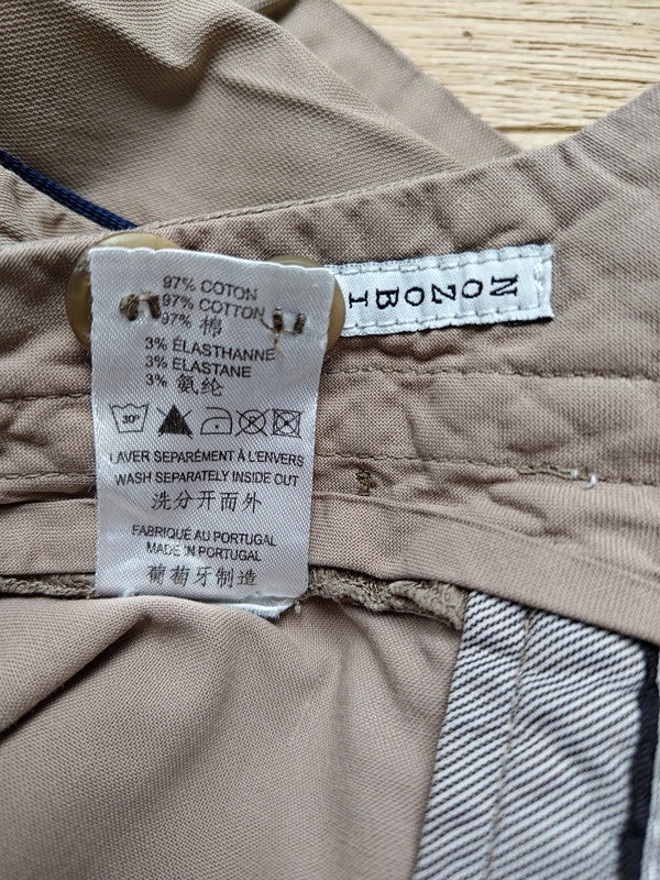 Chino beige BonneGueule x Marchand Drapier BG-MD 02