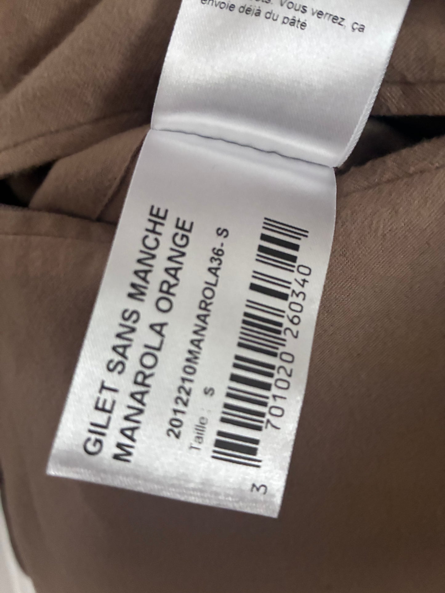 Gilet sans manche Manarola orange