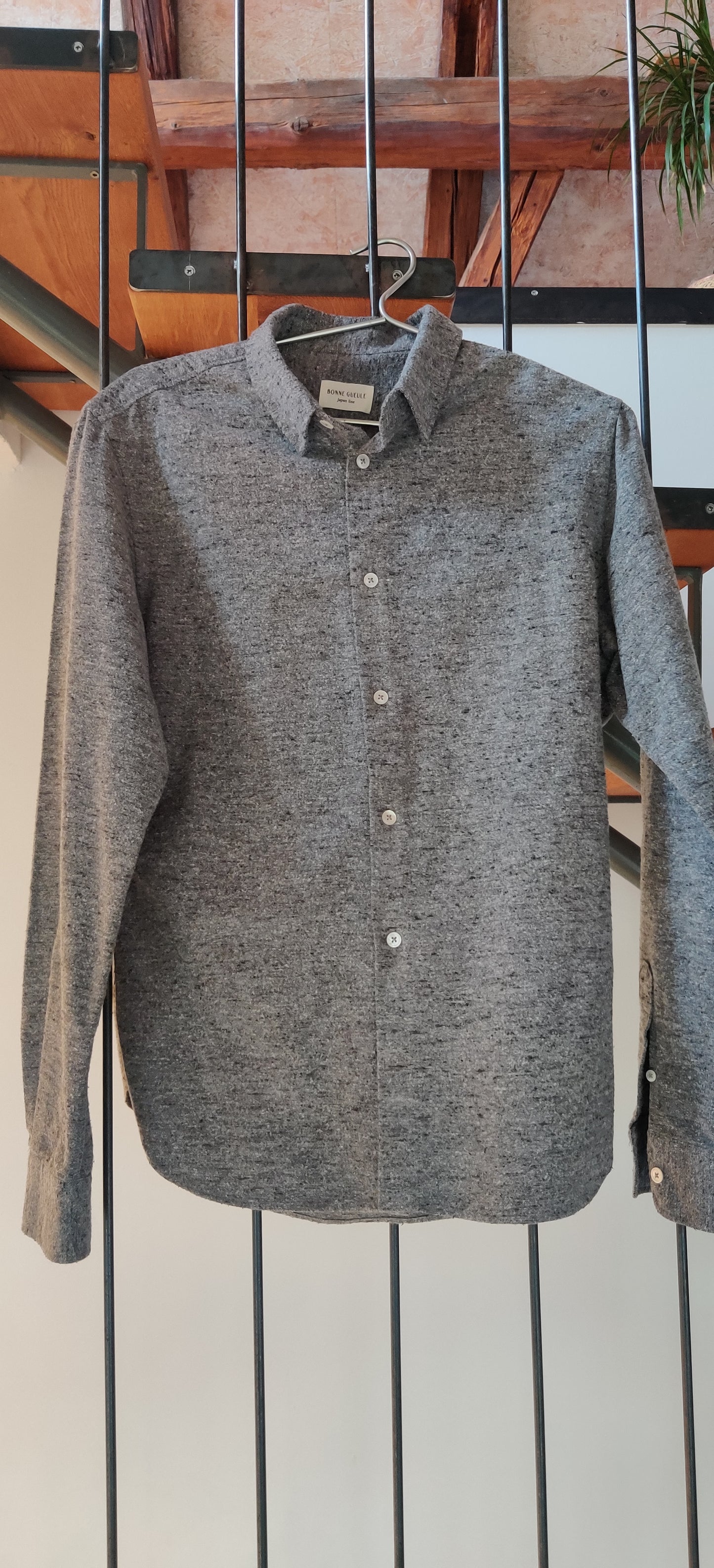 Chemise épaisse Japan line grise
