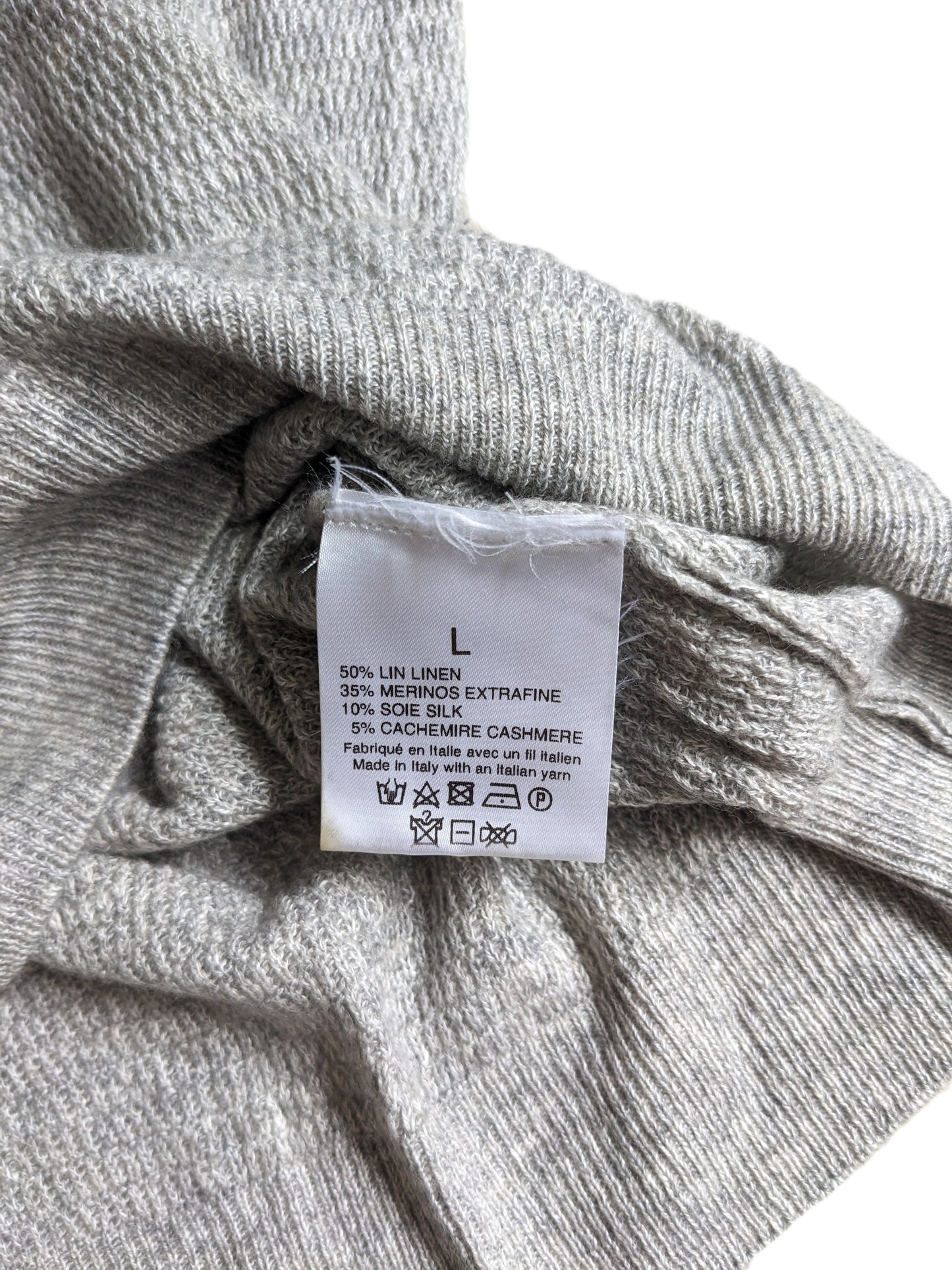 Pull gris d’été gaufré