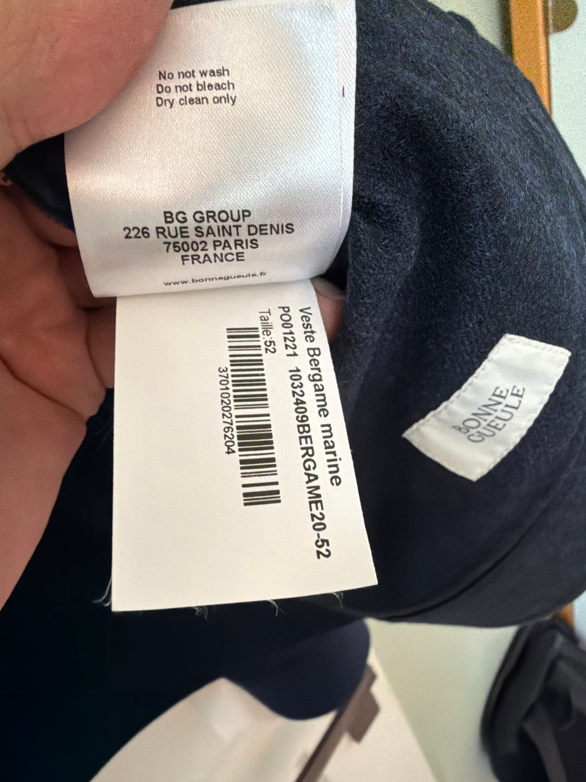 Veste Bergame marine