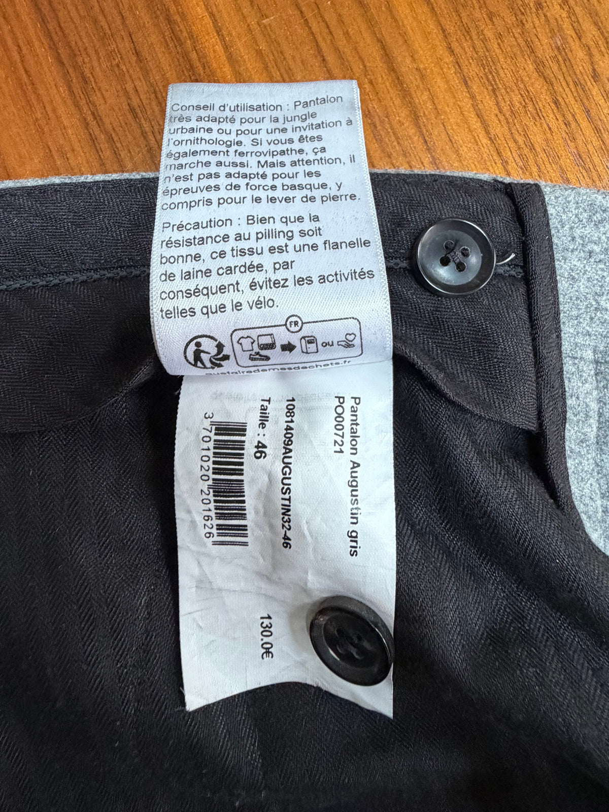 Pantalon Augustin Gris