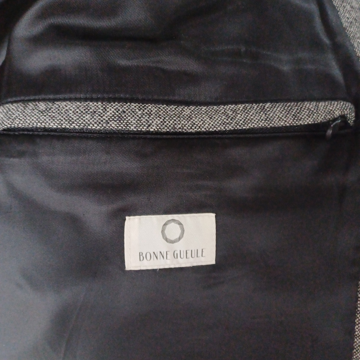BLOUSON MATELASSE GRIS EN TISSU