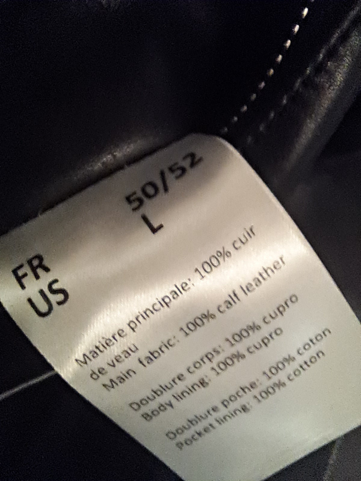 Veste en cuir Busca noir