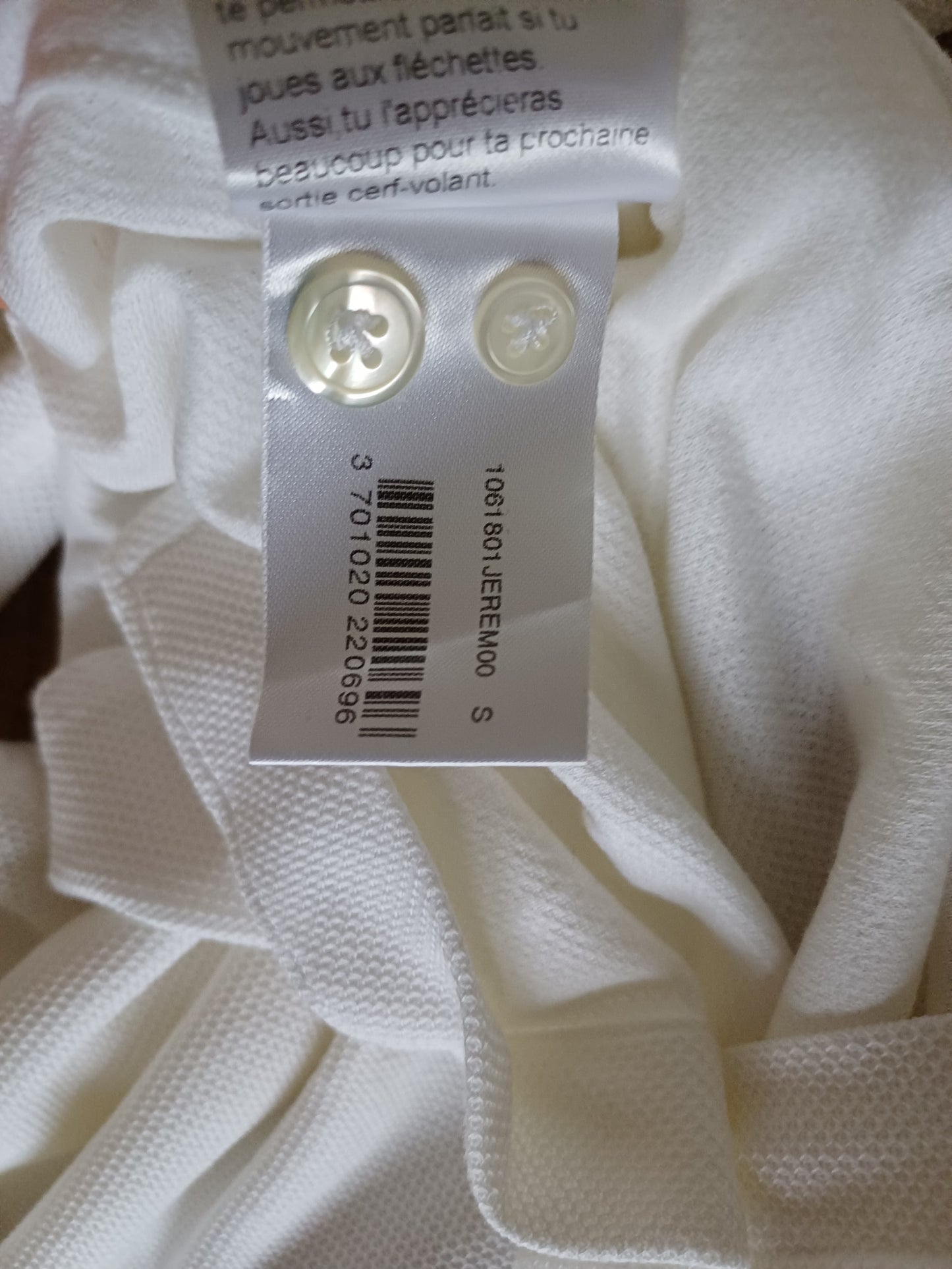Chemise jersey blanche