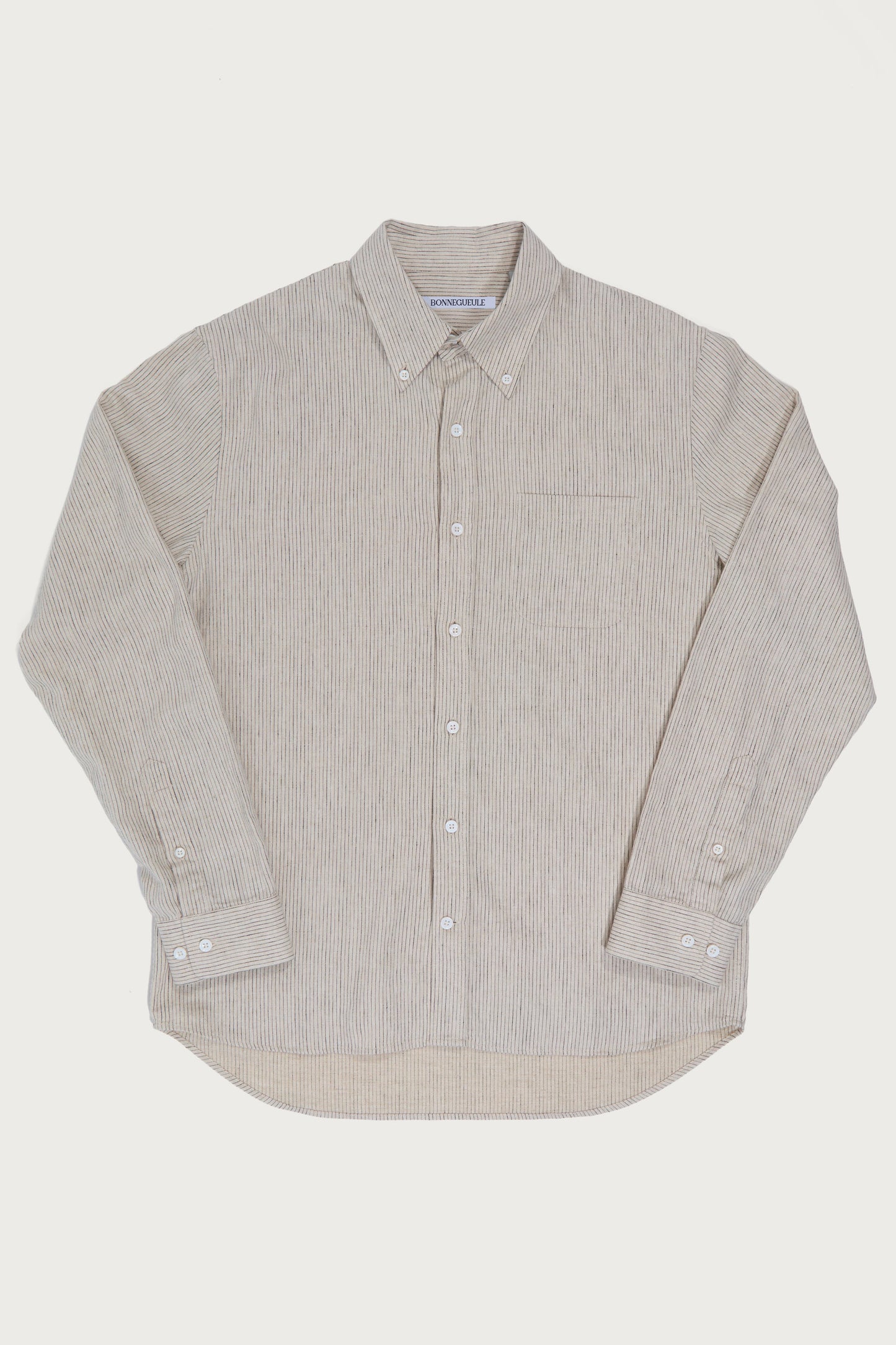 Chemise Calvi écrue à rayures