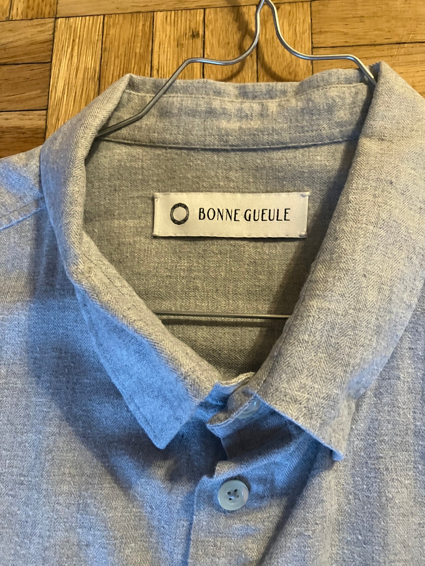 Chemise flanelle grise italienne