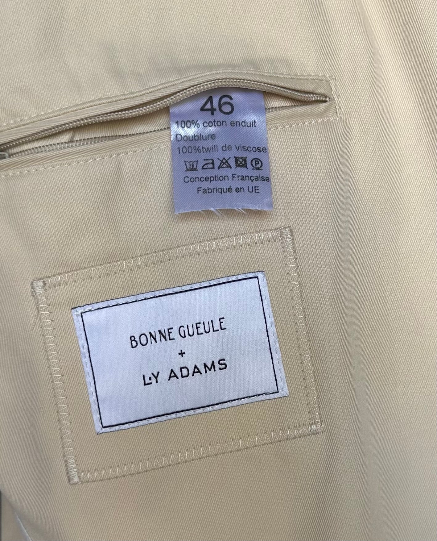 Trench beige BonneGueule x Ly Adams
