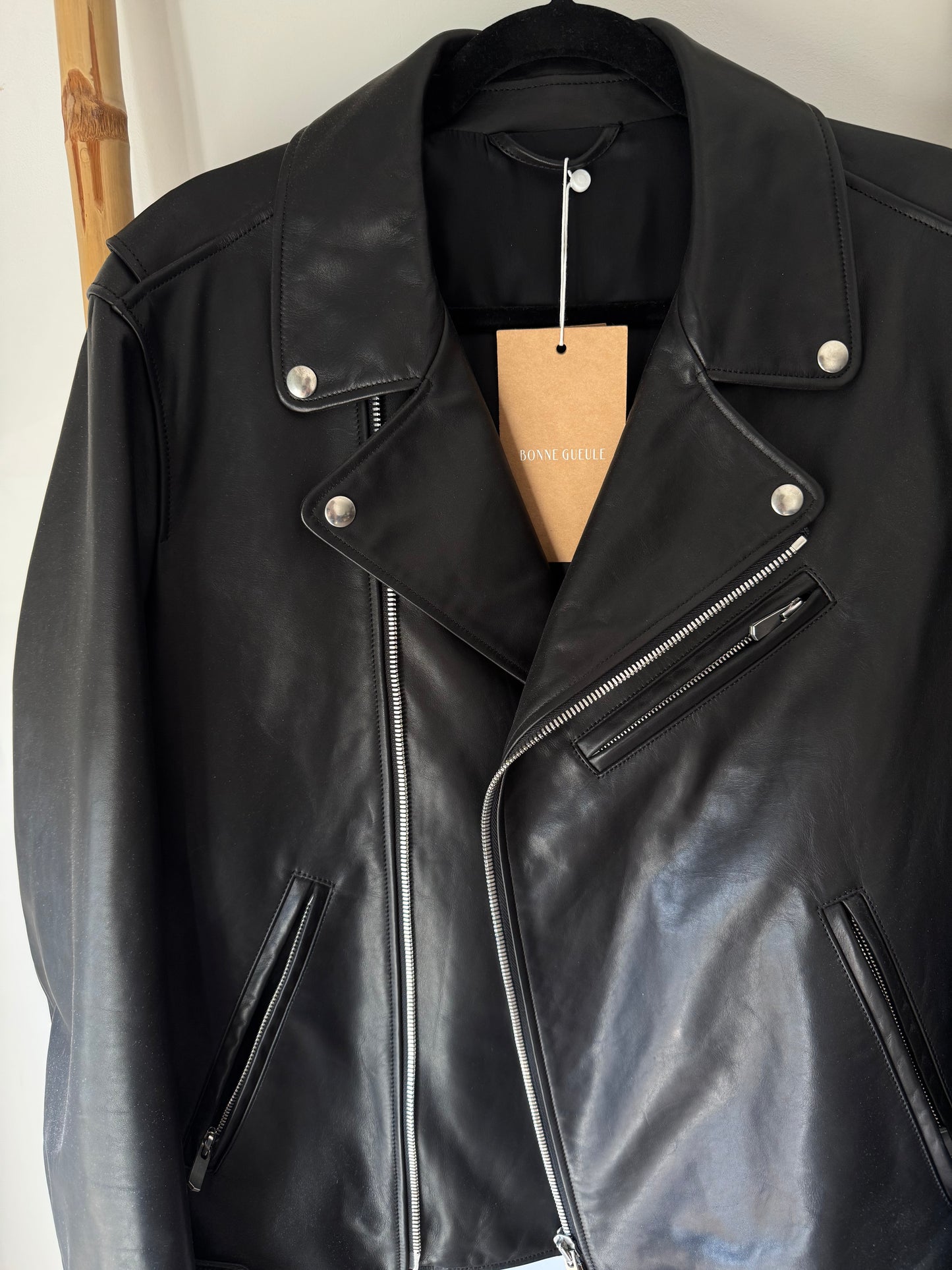 Veste en cuir Busca noir