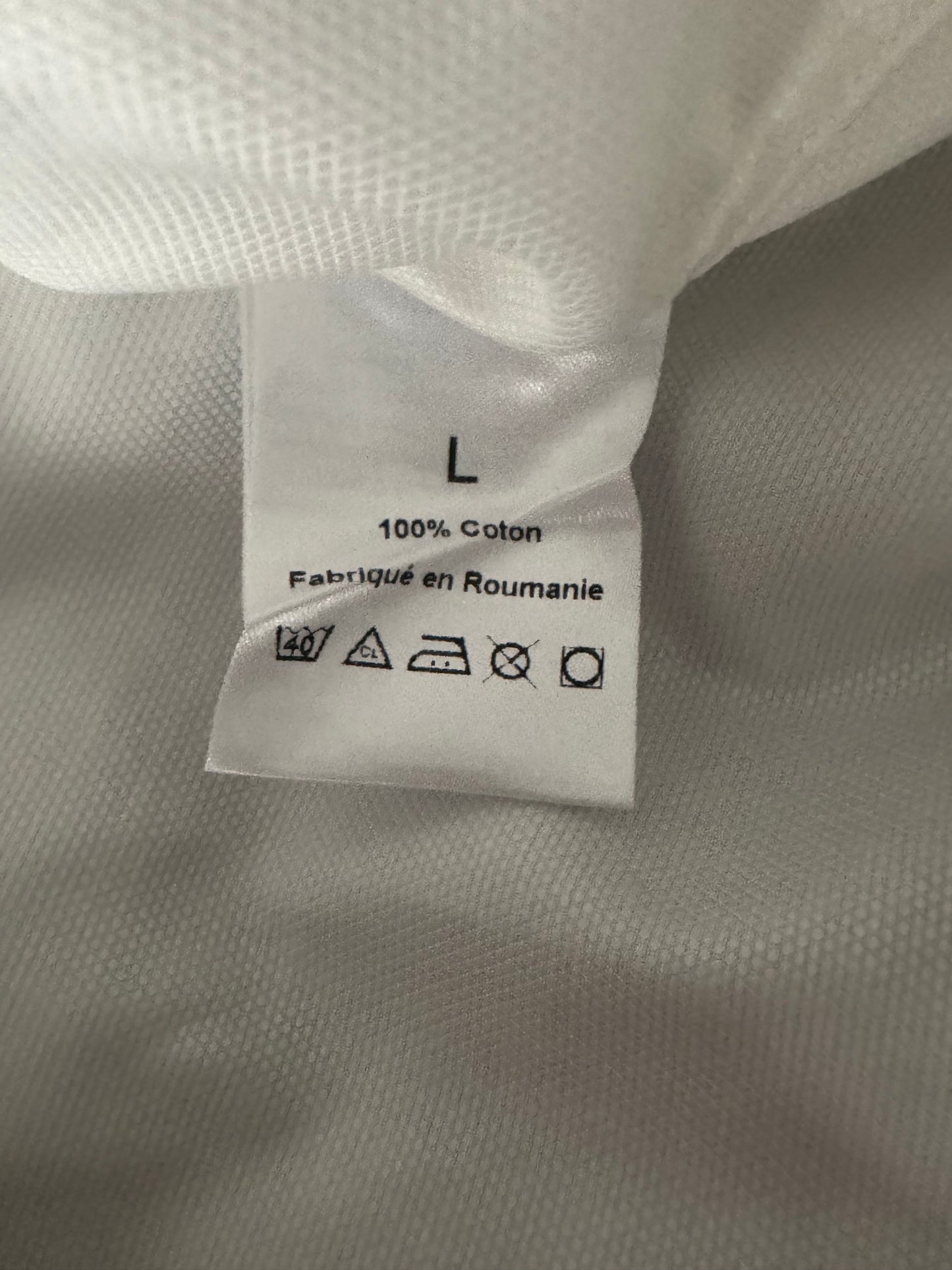 Chemise formelle blanche en tissu dobby - Taille L