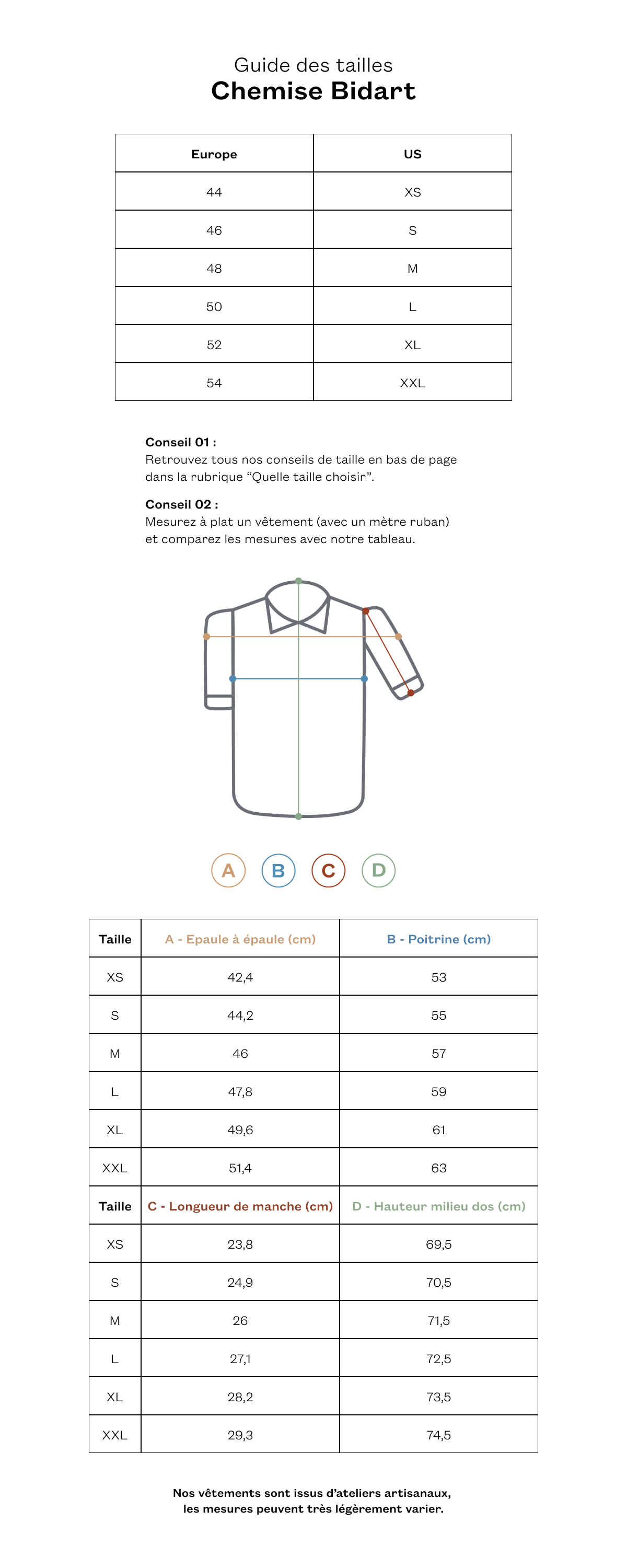 Chemise Bidart orage