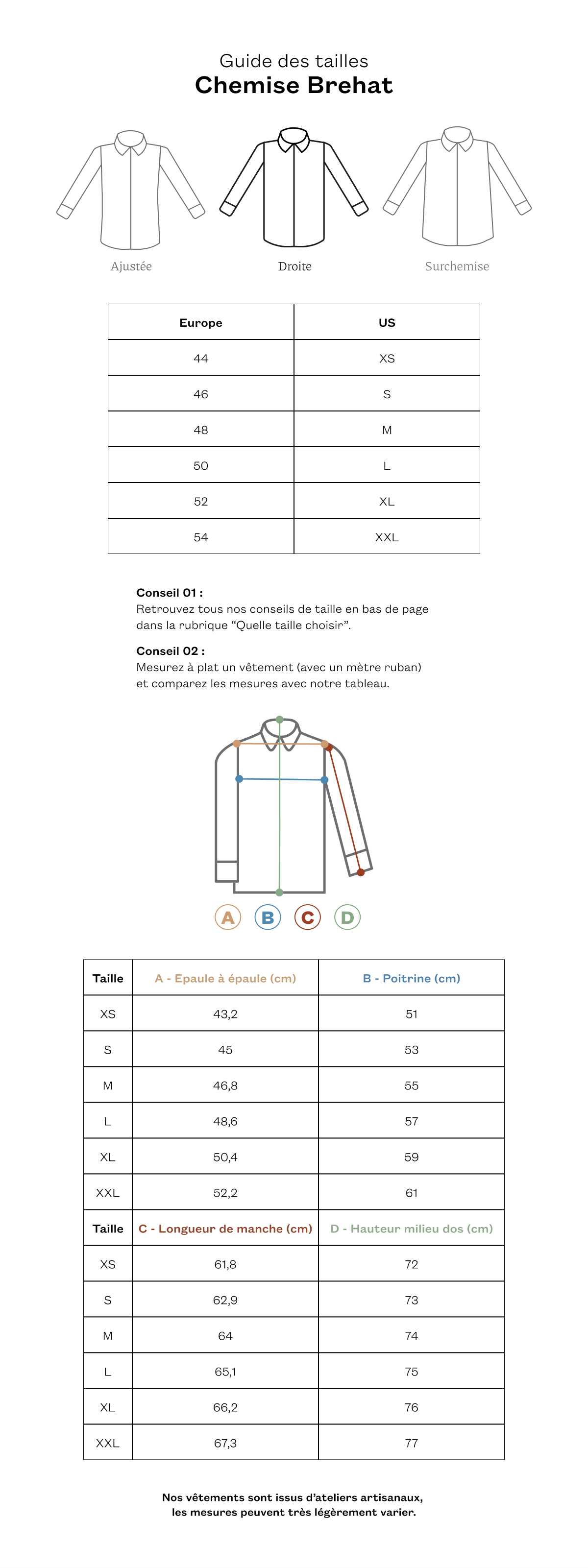 Chemise Brehat écrue