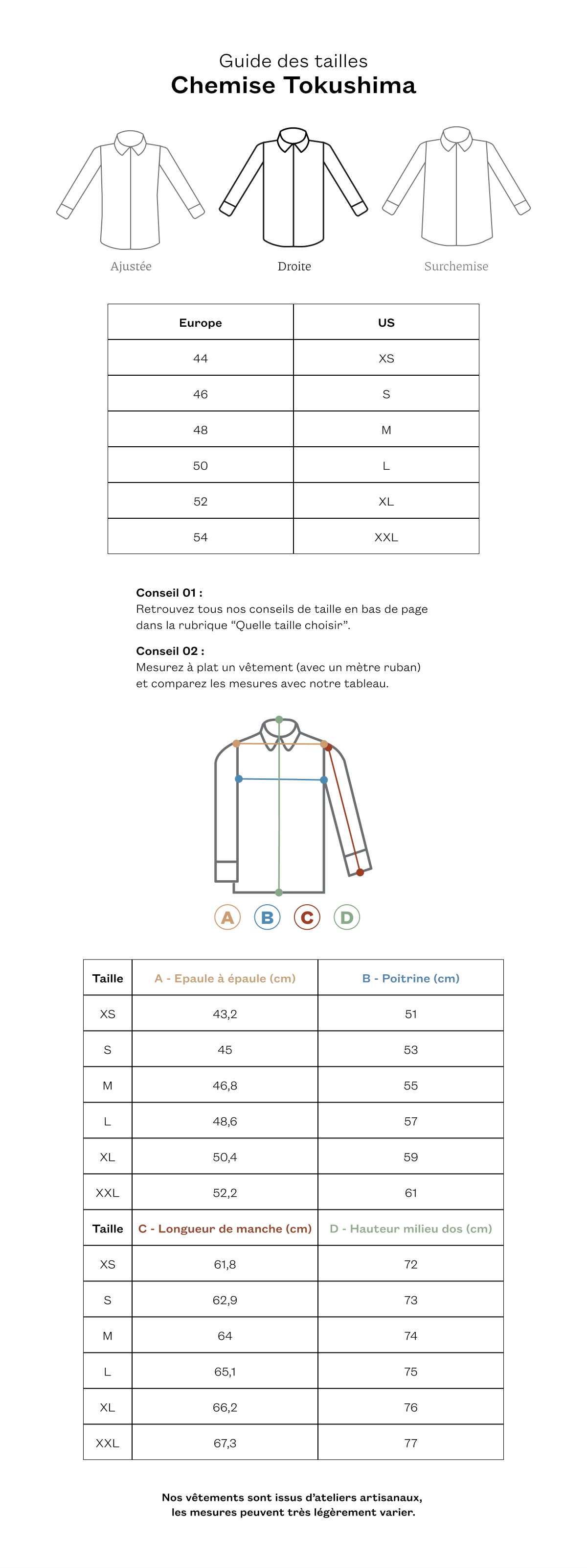 Chemise Tokushima bleu