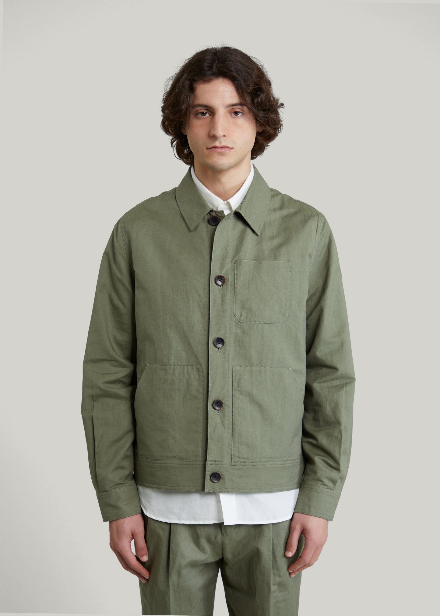Veste Bergame vert sauge