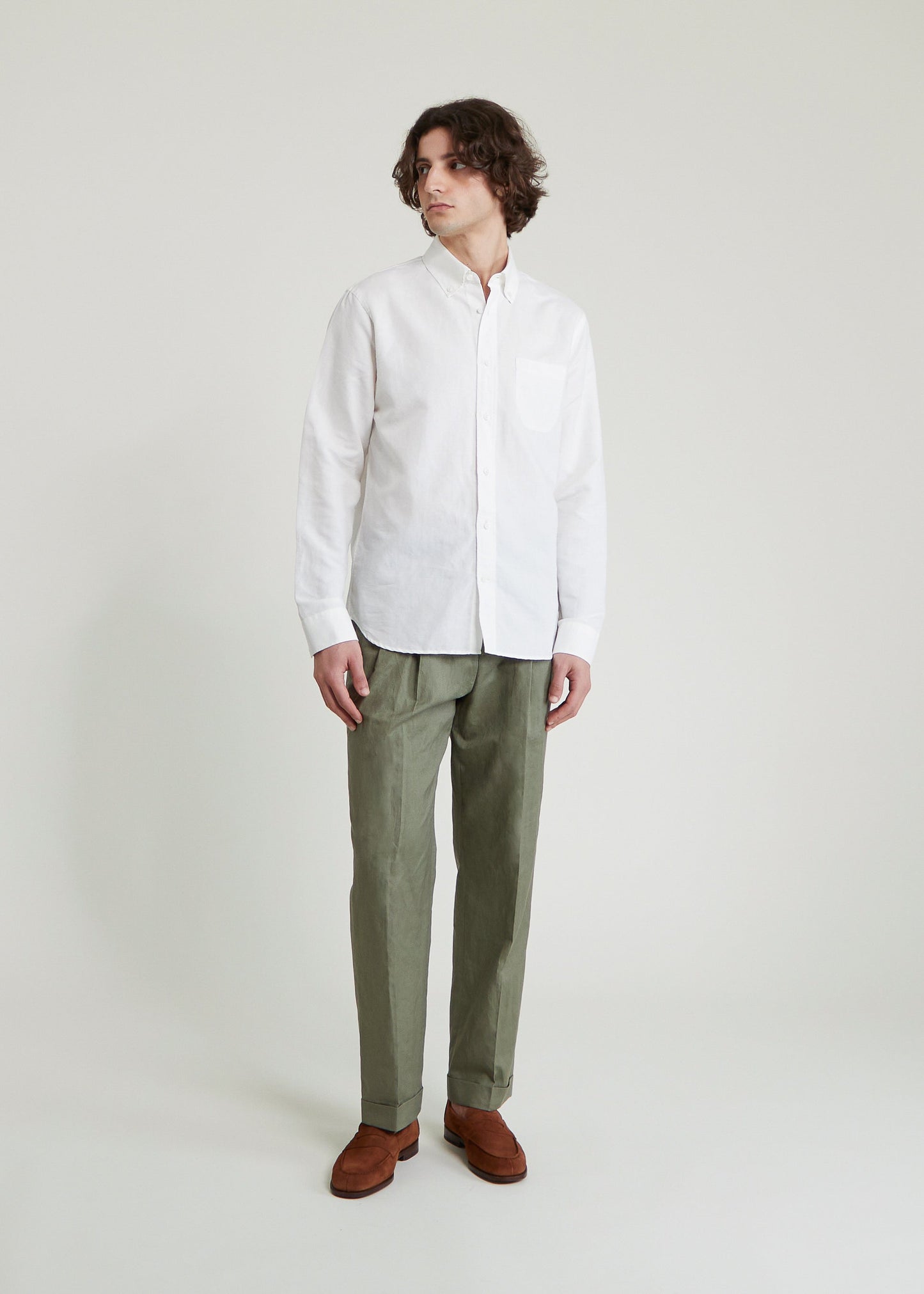 Pantalon Bergame vert sauge