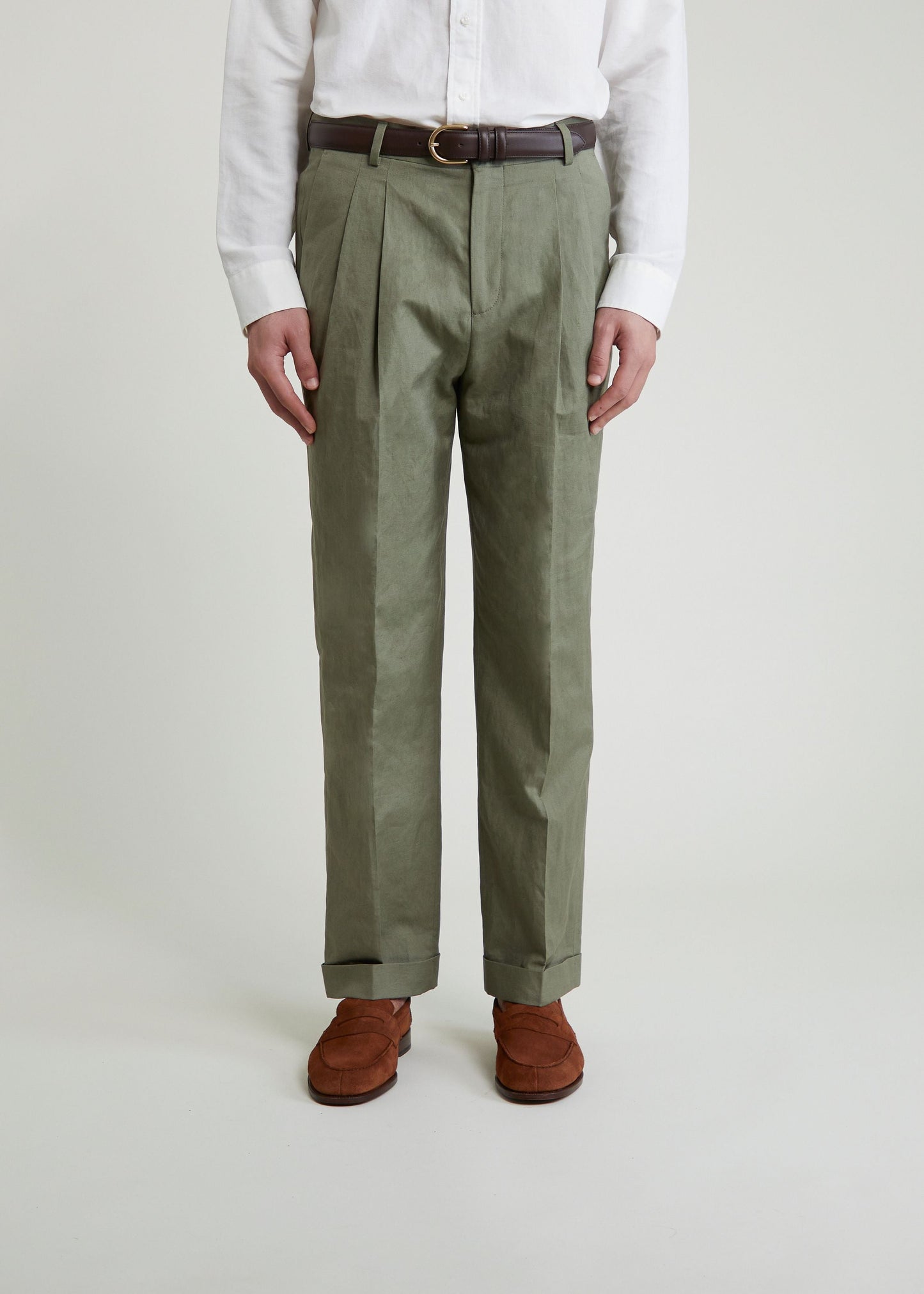 Pantalon Bergame vert sauge