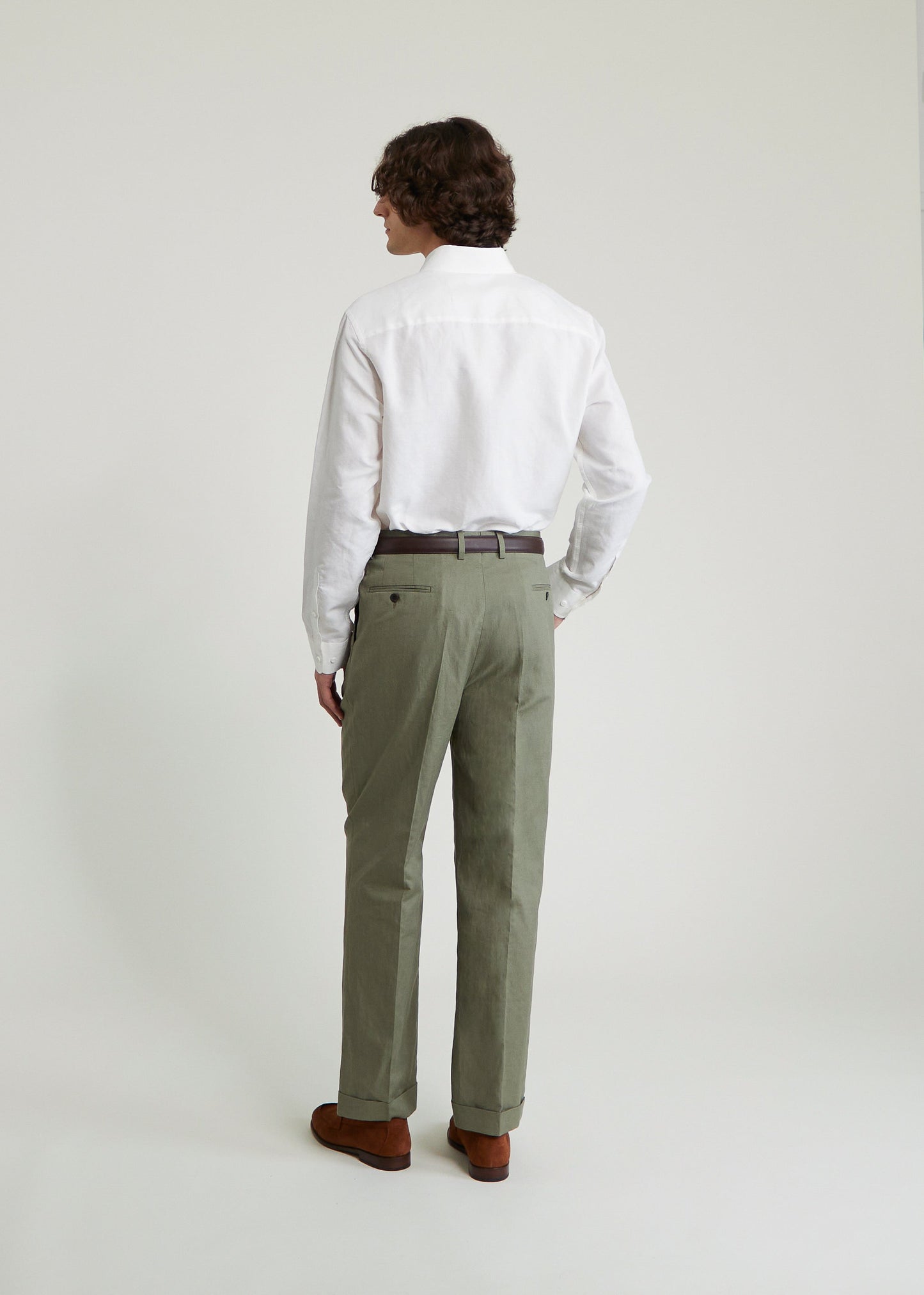 Pantalon Bergame vert sauge