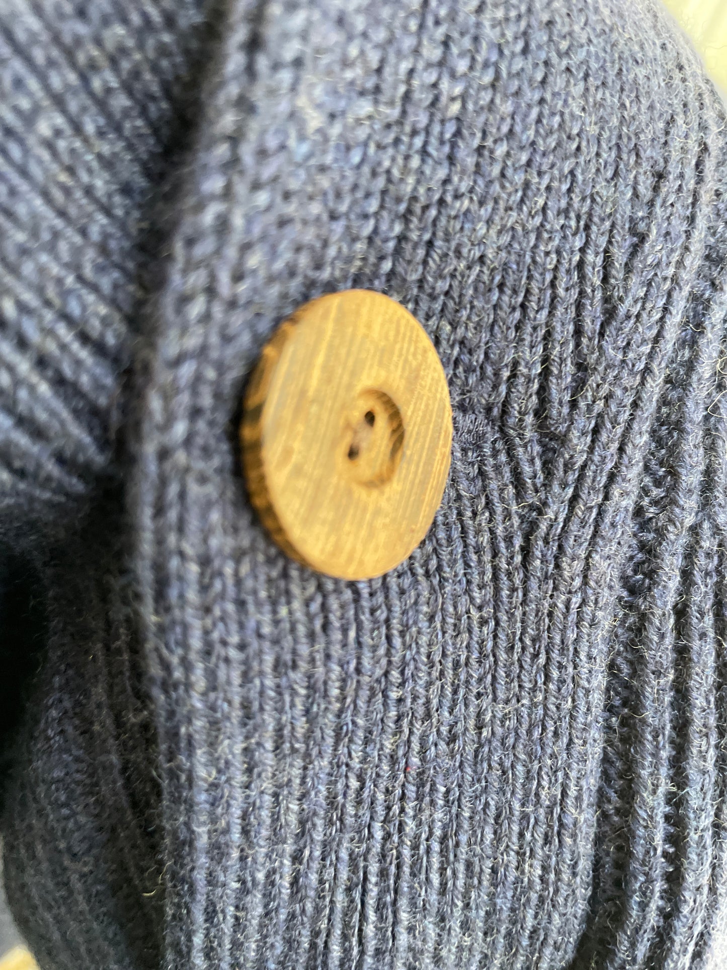 Cardigan laine mérinos bleu