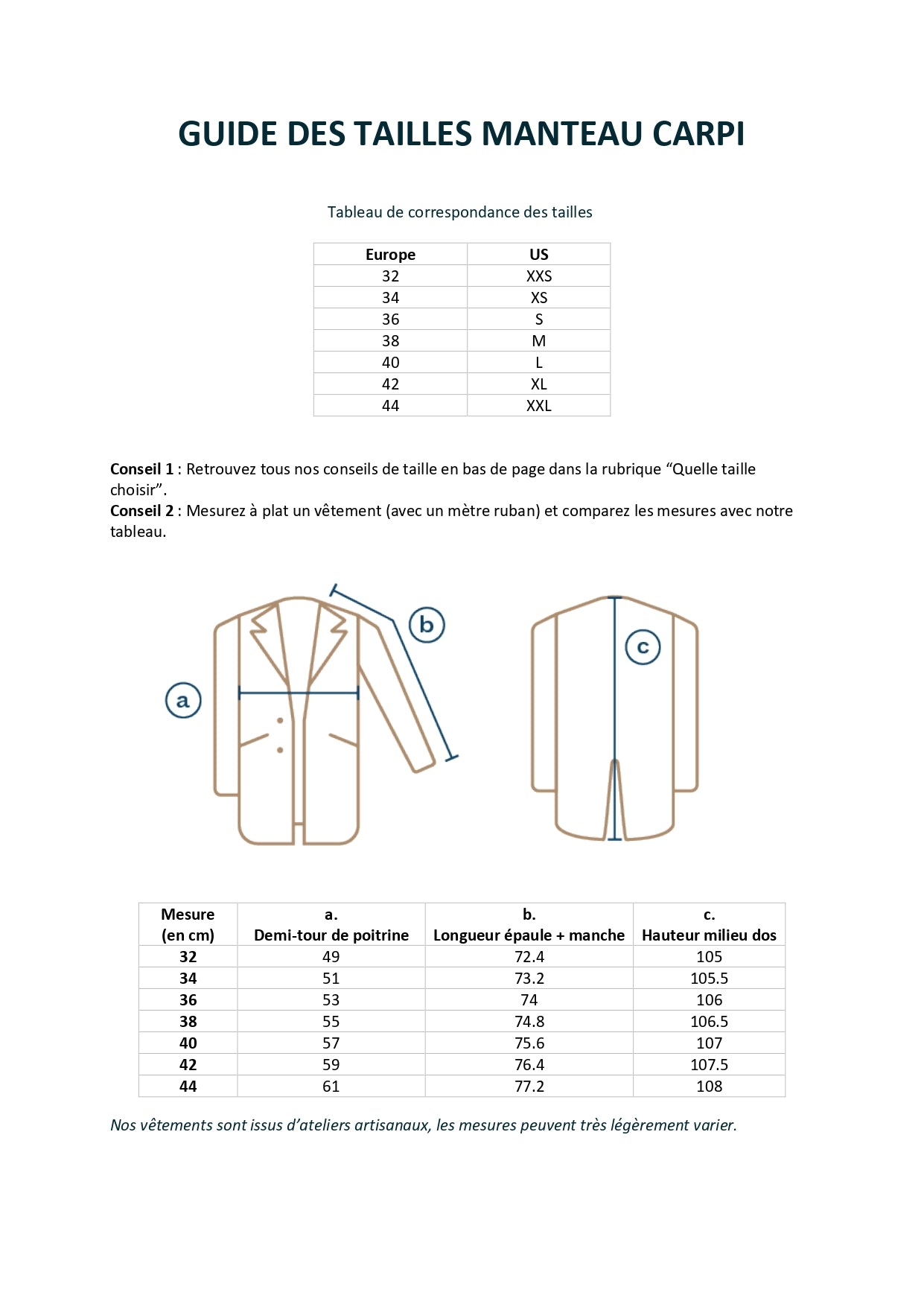 Manteau Carpi grège