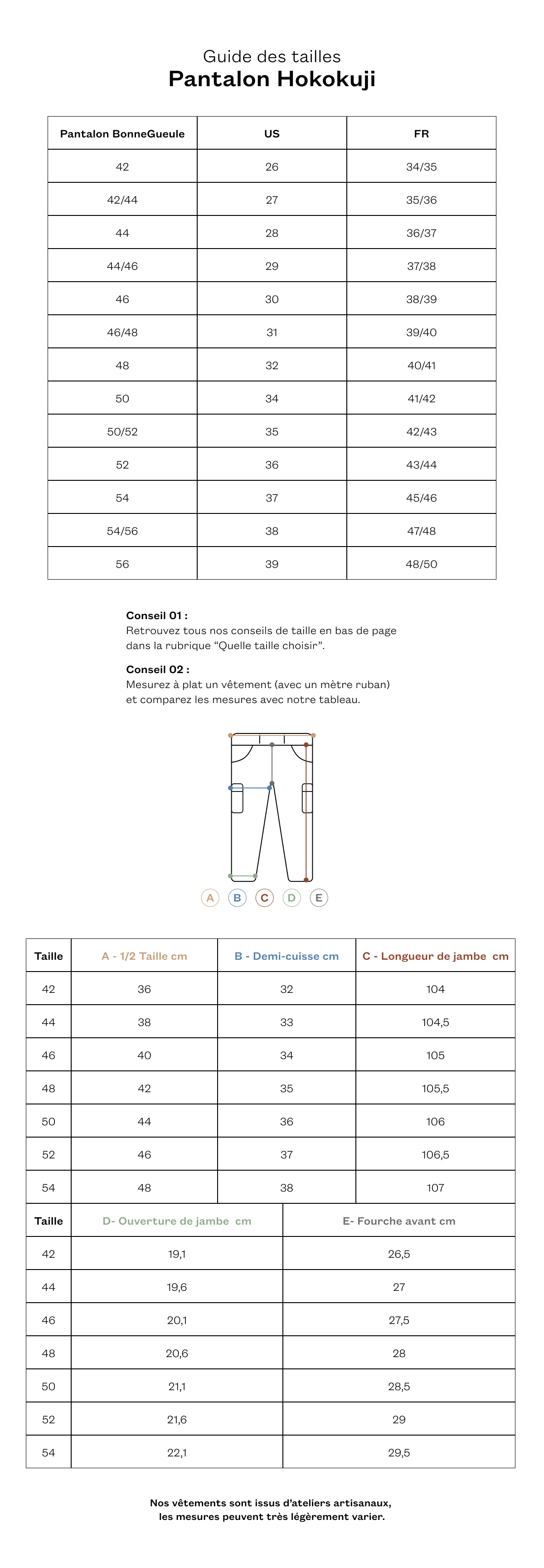 Pantalon Hokokuji tabac