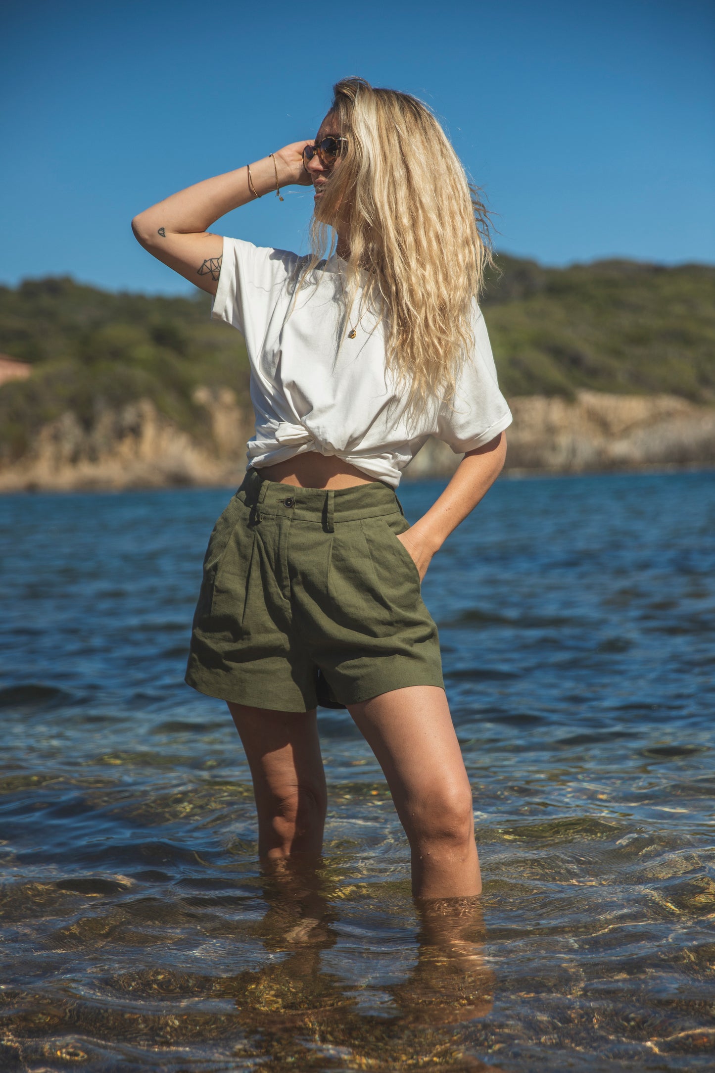 Short Femme Myako kaki