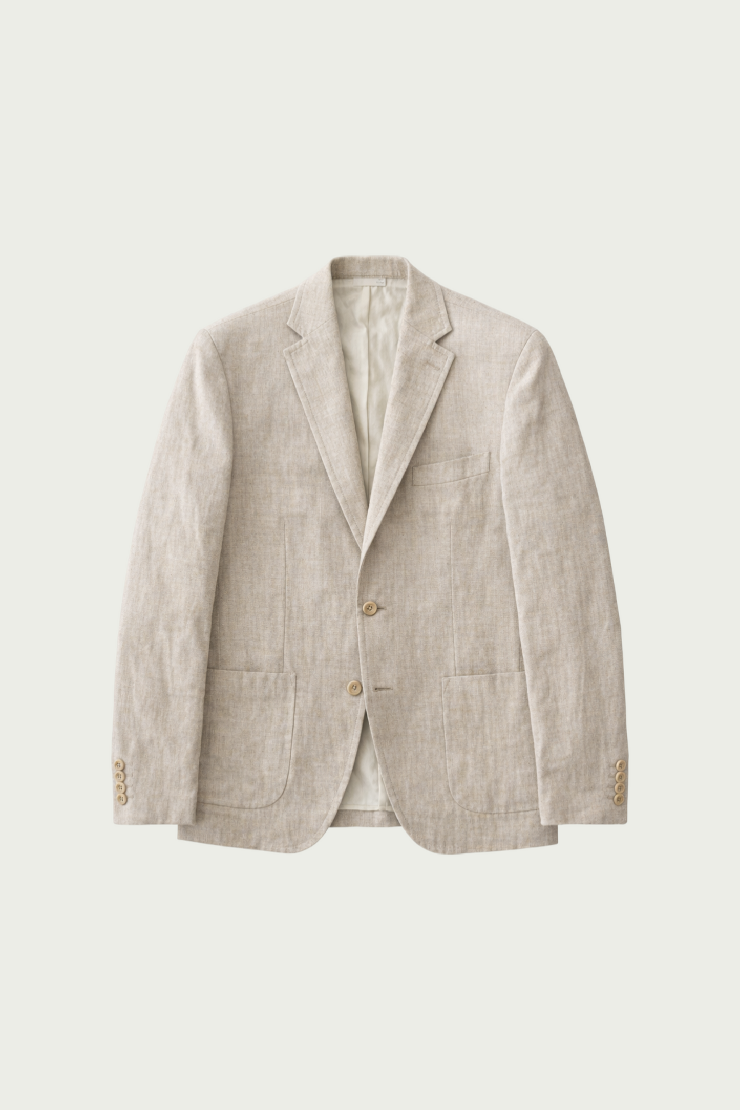 Blazer coton lin marron clair