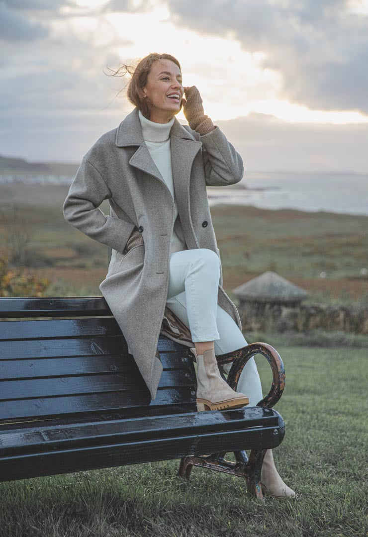 Manteau Carpi grège