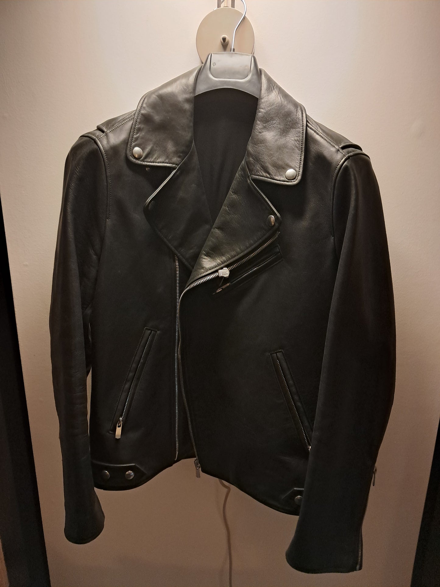 Veste en cuir Busca noir