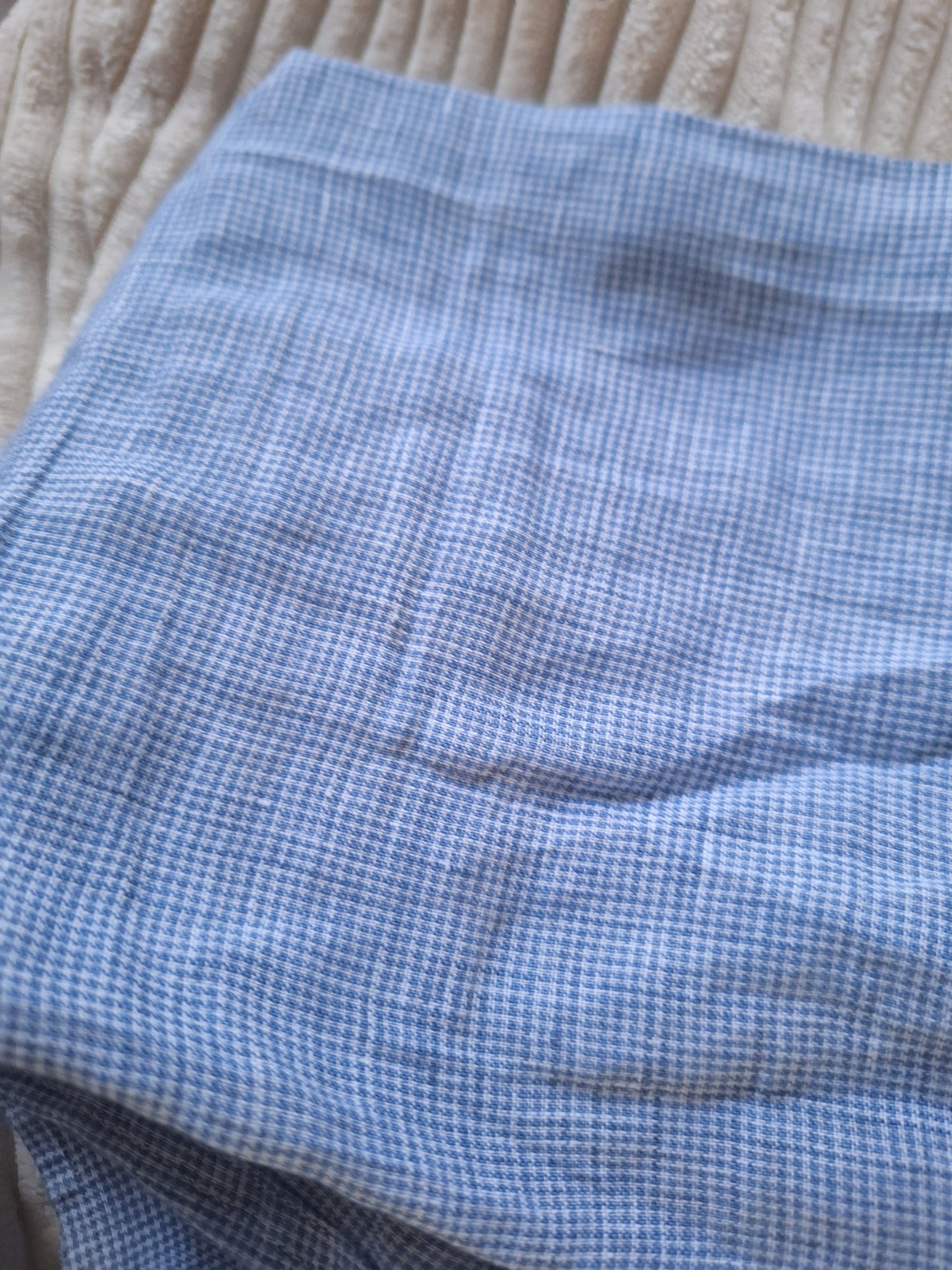 Chemise en lin bleue