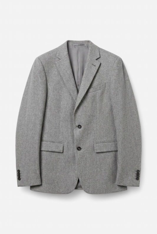 Costume en flanelle grise