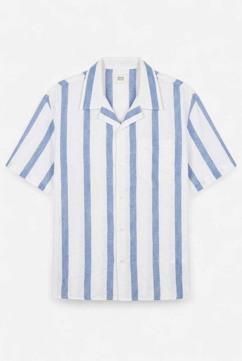 Chemise Bidart Blanc et Bleu