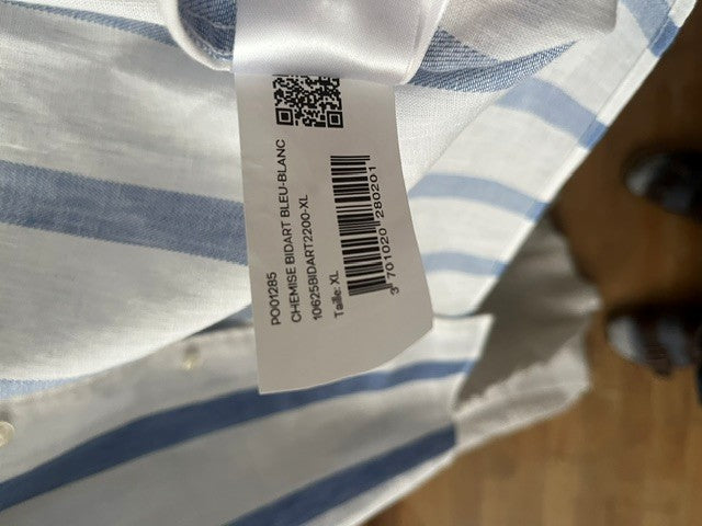 Chemise Bidart Blanc et Bleu