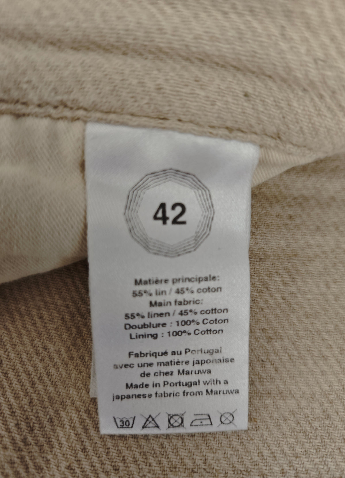 Pantalon d'été lin/coton Japan Line Taille 42