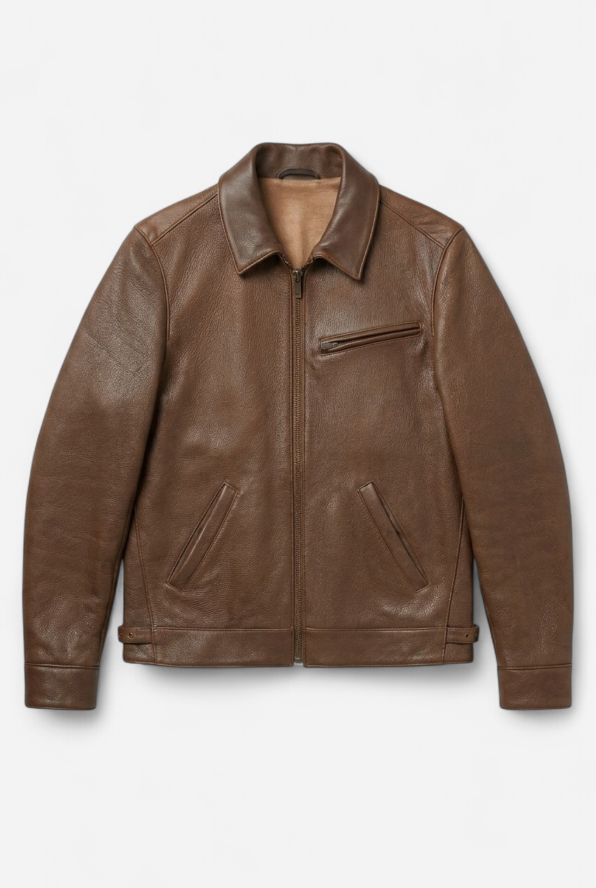 Blouson cuir de cerf