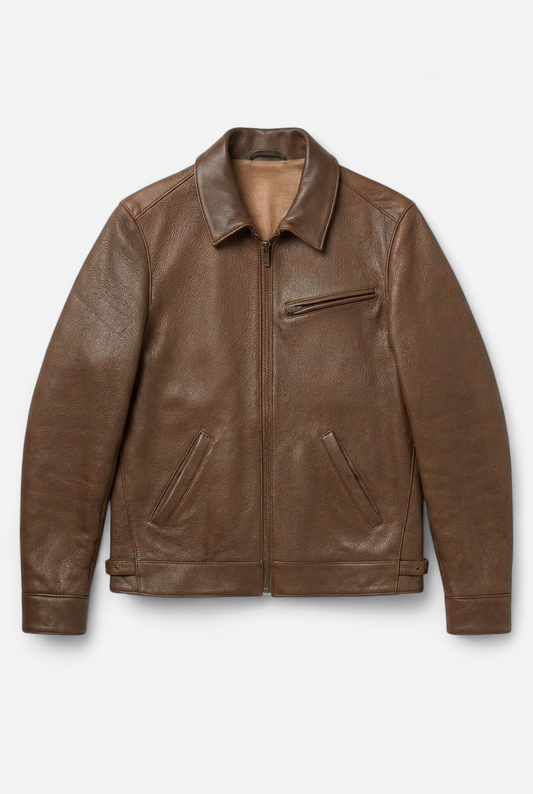 Blouson cuir de cerf