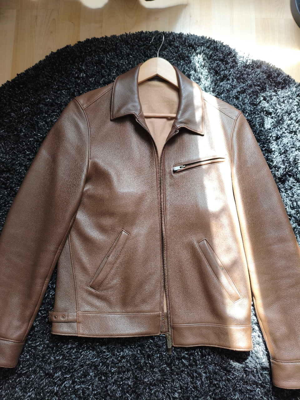 Blouson cuir de cerf