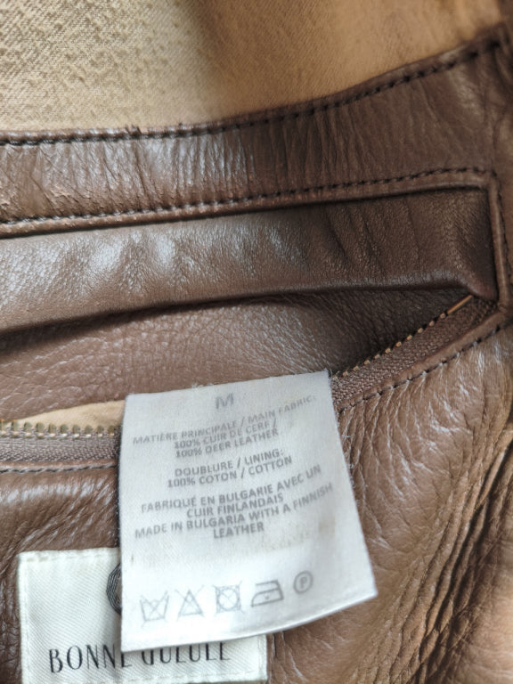 Blouson cuir de cerf