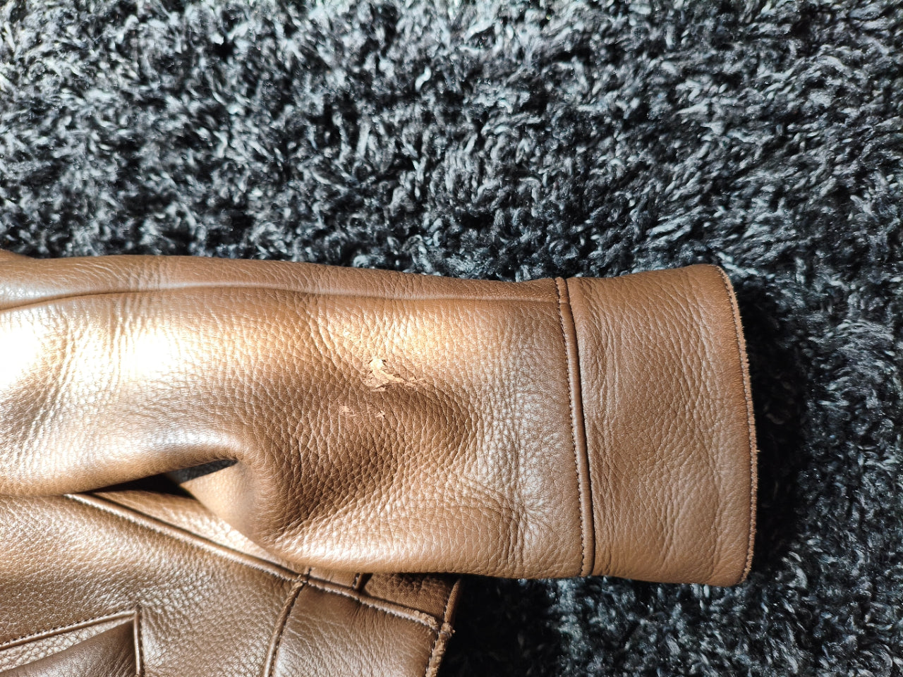 Blouson cuir de cerf