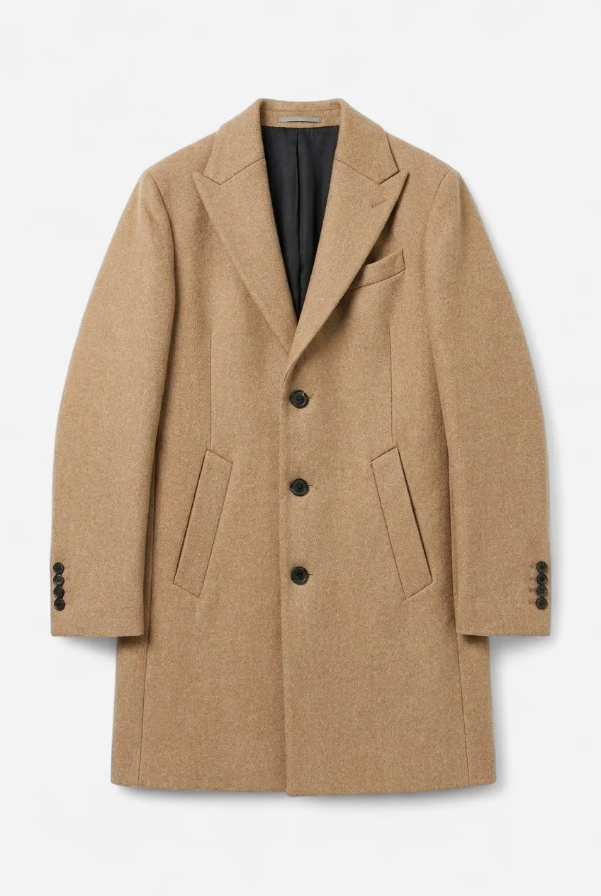 Manteau en laine camel