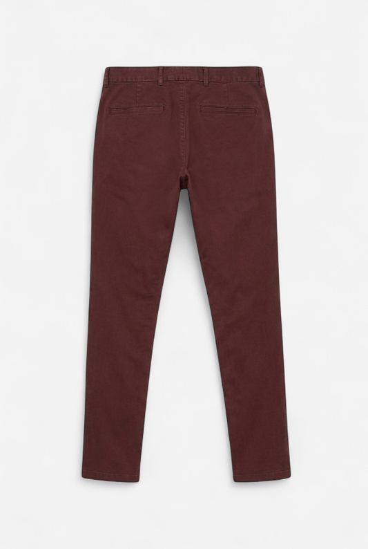 Chino couleur lie de vin