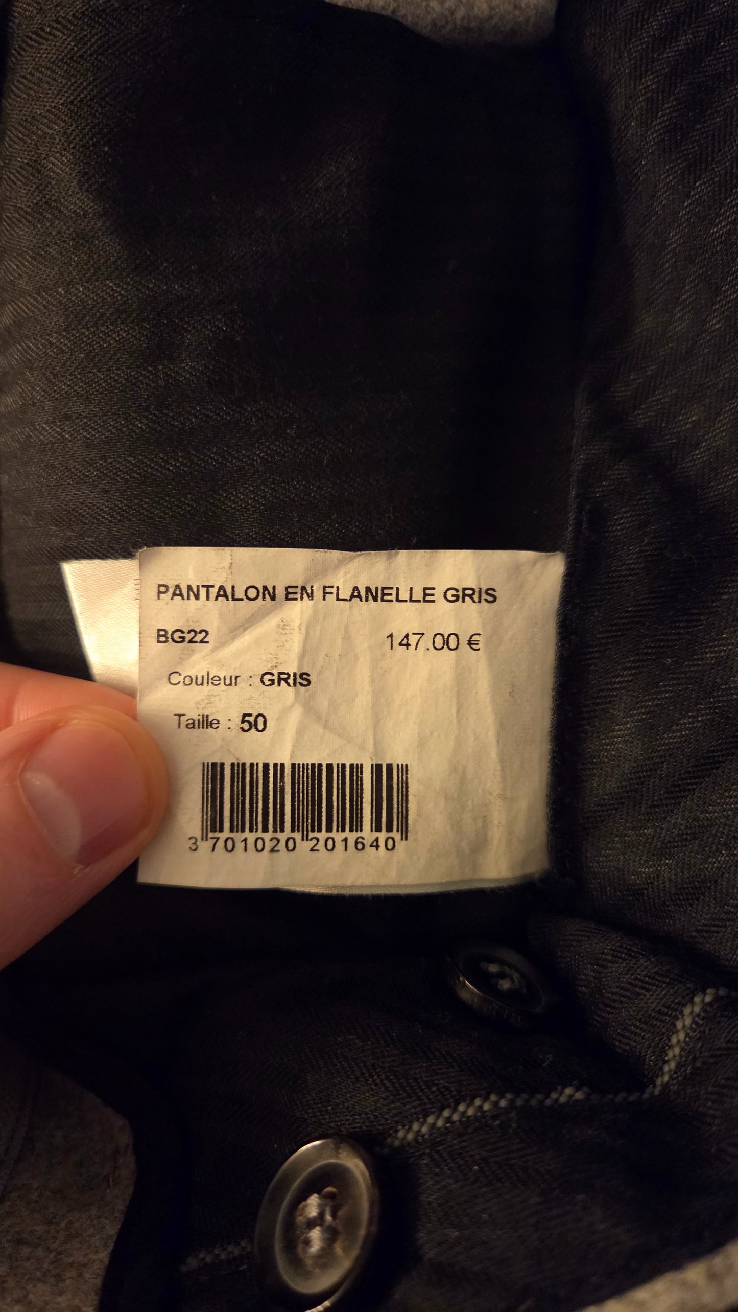 Costume en flanelle grise