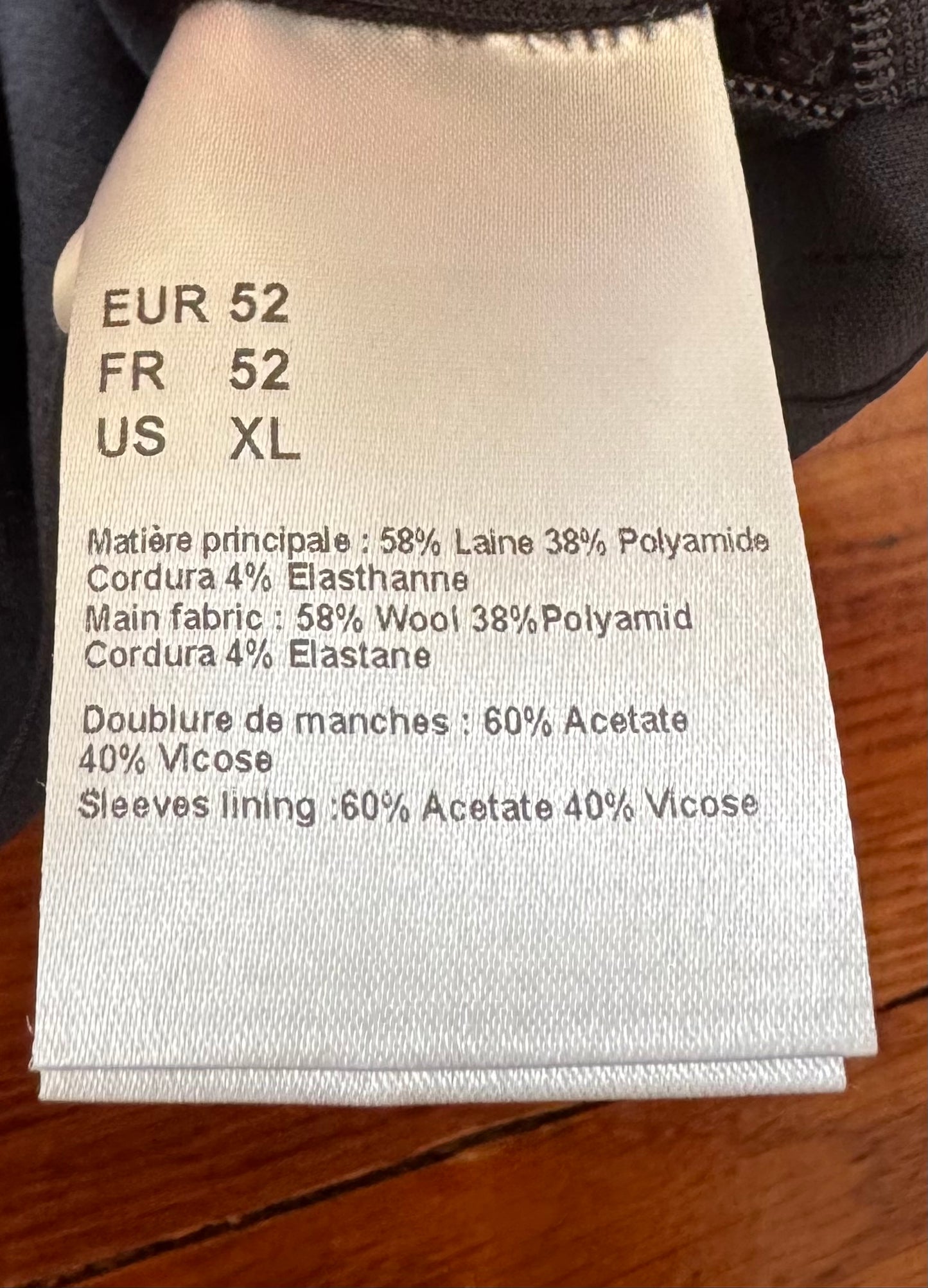 Veste Bergame charbon