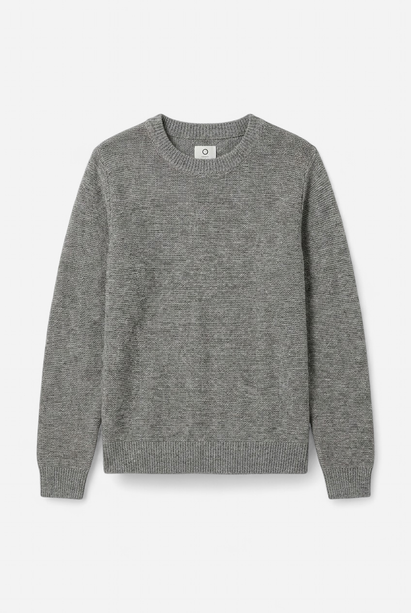 Pull laine gris épais