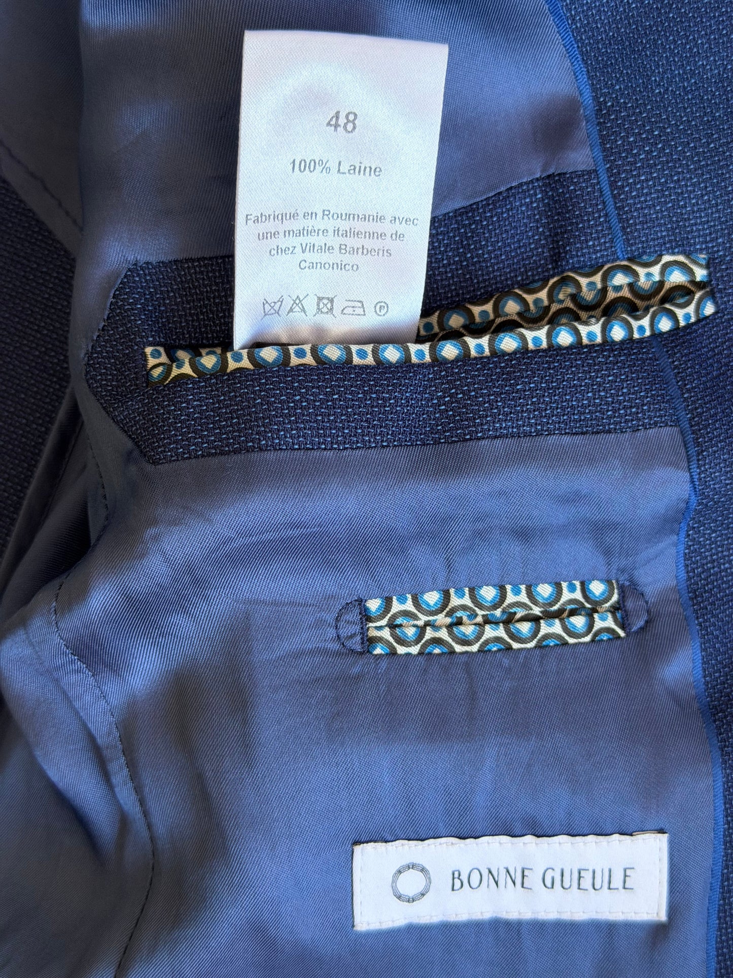 Blazer semi entoilé bleu