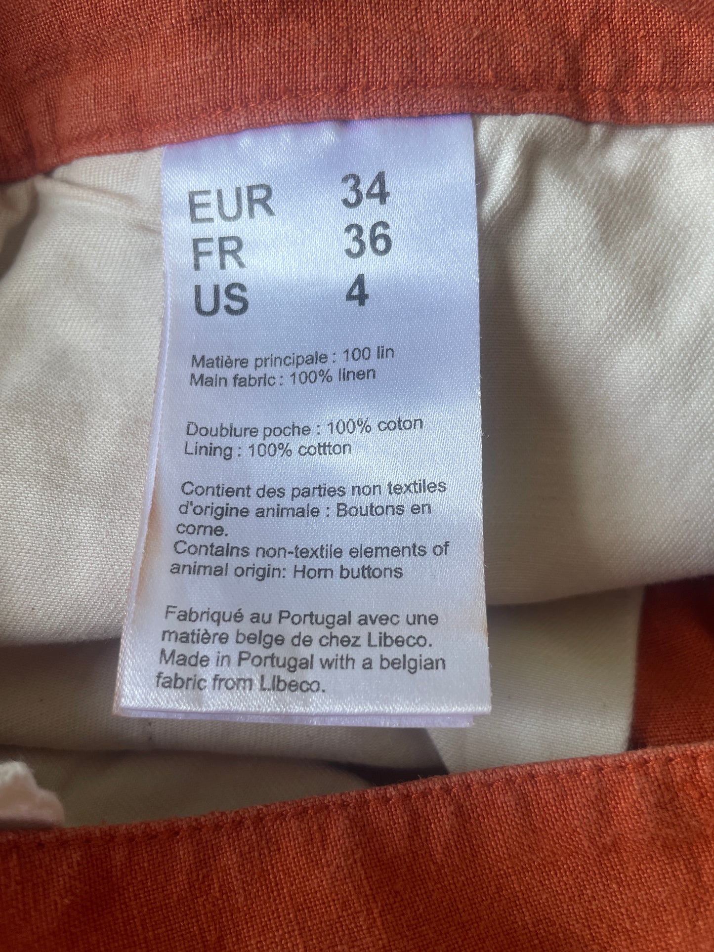 Short Femme Canda orange