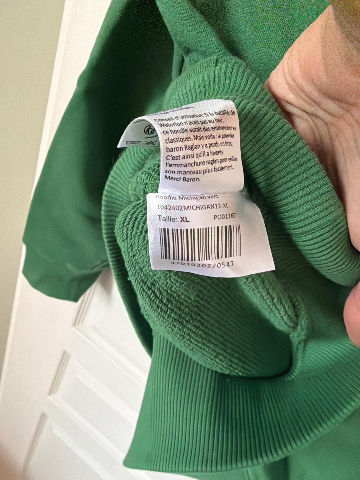 Hoodie Michigan vert