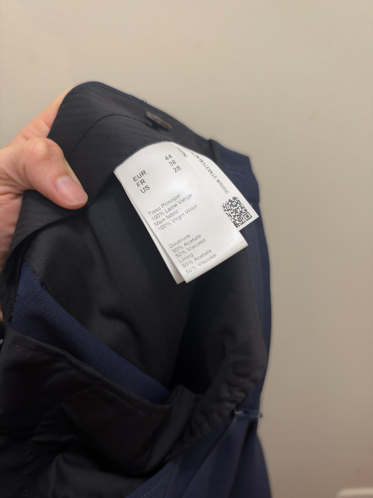 Pantalon Belleville marine neuf