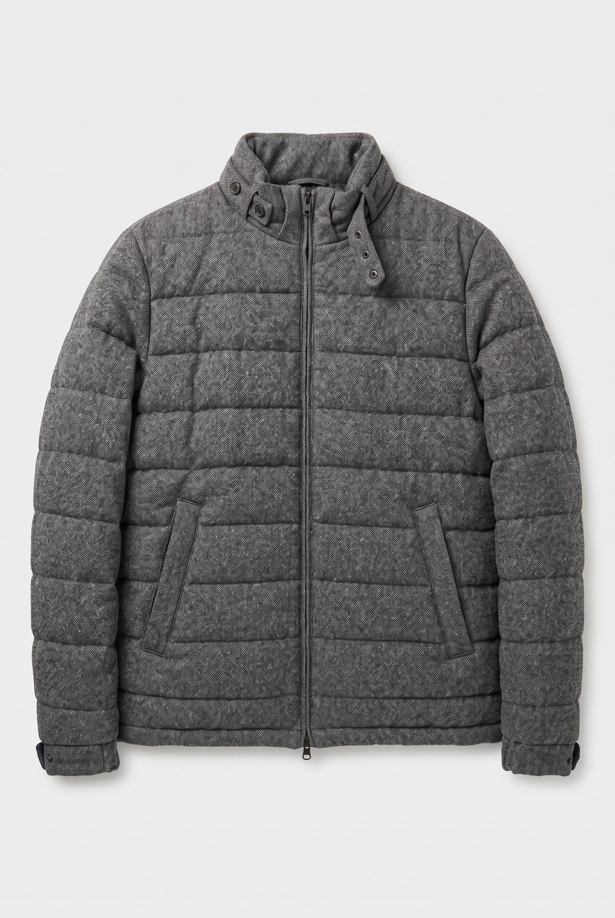 BLOUSON MATELASSE GRIS EN TISSU