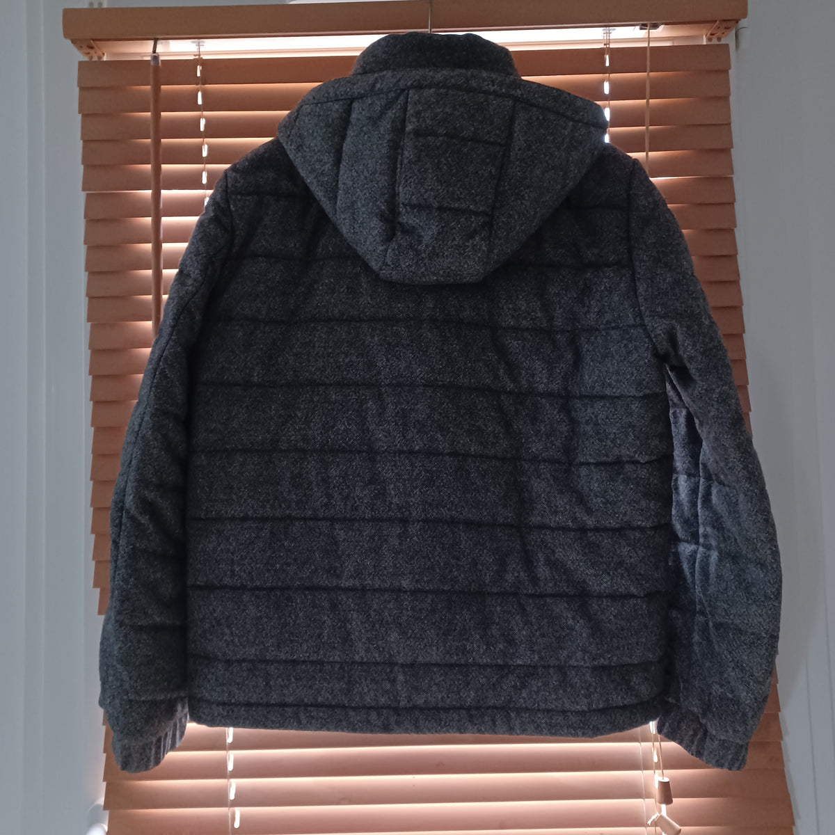BLOUSON MATELASSE GRIS EN TISSU