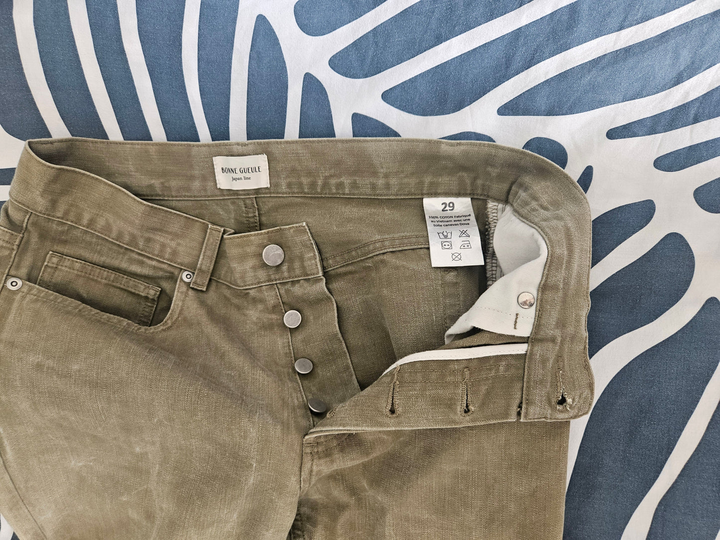 Pantalon canevas olive